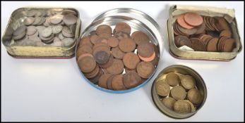 A collection of vintage coins both silver and copper dating from the 19th century please see