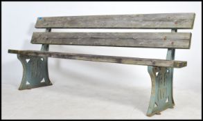 A rare BR ( W )  Platform Seat bench with a pair of B R ( W ) ends,  with fitted later slatted