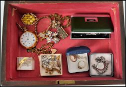 A collection of vintage costume and other jewellery to include a pair of metamorphic opera