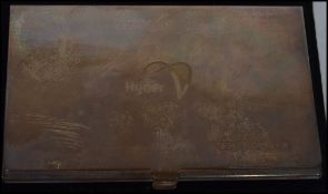 A silver hallmarked calling card case, having a hinged flip lid, assay mark for