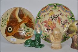 A collection of ceramics to include an early 20th