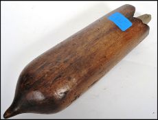 A 19th century European possibly English labourers treen tool holder, constructed from fruit wood