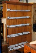 A possible Victorian pine library bookcase cabinet