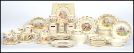 A large collection of Royal Doulton Bunnykins ceramics to include Barbara Vernon pieces together