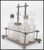 A good  20th century Mappin & Webb atomic / sputnik designed silver plated 6 piece condiment set