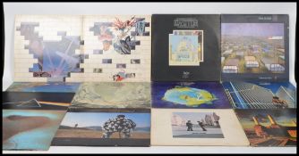 A collection of vinyl long play LP record albums to include Pink Floyd - Meddle, Dark Side Of The