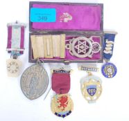 A collection of vintage 20th century Masonic / Lodge items to include medals and badges etc please