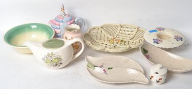 A good group of vintage 20th century ceramics to include Poole CRINOLINE LADY Queen Mary teapot,