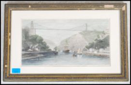 A collection of framed and glazed 19th century lithographs of Bristol scenes and places to include a