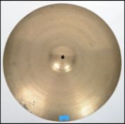 A vintage / retro 20th century UFIP medium crash cymbal. Measurements: 4 cm high and 50.5 cm
