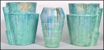A collection of vintage 20th century SlyvaC and other studio pottery to include a pair of flared