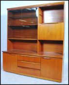 A 1970's teak wood bow fronted Danish influence hi