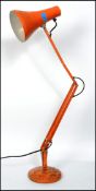 A vintage 20th century 1940's Herbert Terry two step orange model 90 anglepoise Industrial desk lamp