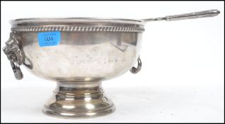 A large good quality silver plated punch bowl with