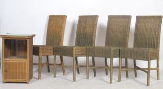 A matching set of four contemporary high back gard