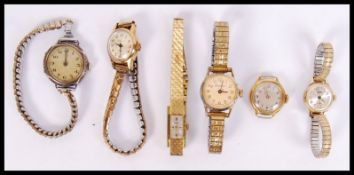 A collection of vintage ladies cocktail / dress watches set to bracelets / bangles to include