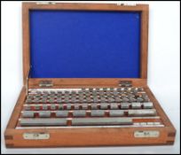 A 20th century cased set of engineers slip gauges by CEJ Sweden ( Johansson ) complete in the