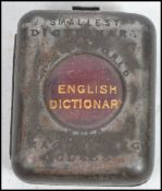 The Smallest English Dictionary in the World, gilt-lettered red leather, contained in the original