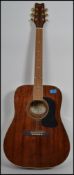 A vintage 20th century Washburn six string acoustic guitar model Dloom/TBR with inset mother of
