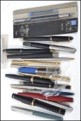A collection of fountain pens to include 2 Conway Stewarts along with 18 others etc (see