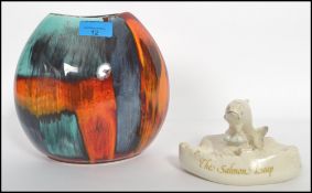 A Poole Delphis ' Gemstone pattern ' vase of oblong form being marked to the base together with a