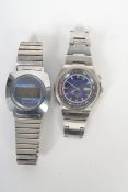 Two retro 1970's gentleman's stainless steel wrist watches by Seiko and Sekonda