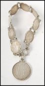 A 19th century Victorian silver bracelet, constructed from eight Victorian silver three pence