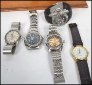 A small collection of gents wrist watches to include a Fila, Pulsar, Lorus etc please see images.