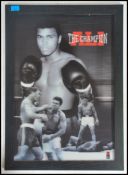 A vintage advertising point of sale holographic boxing poster for Muhammad Ali Champion being