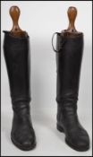 A good pair of vintage all-leather horse riding / cavalry style boots, with good antique boot
