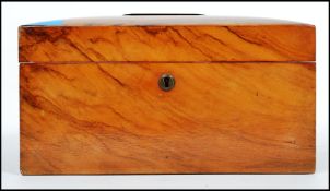 A 19th century Victorian walnut jewellery work box having copper cartouche panel to lid with inset