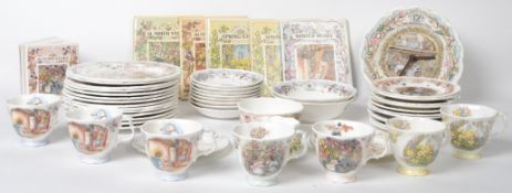 A large collection of Royal Doulton Bramley Hedge ceramics to include cups, saucers plates etc.