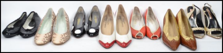 A collection of vintage 20th century and designer shoes to include Moda Di Fausto, Russell and