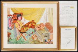 English, Arthur: (sitcom actor) oil and pastel mix