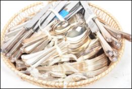 A stunning silver plated twelve person setting cutlery service, to include both starter and main