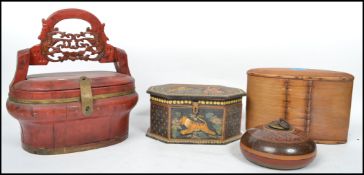 A collection of Asiatic pots, to include painted, food etc please refer to images. Measurements: