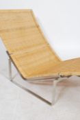 After Poul Kjærholm. A  chaise longue lounger model no  PK24 designed by Poul Kjaerholm originally