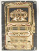 A 1970's original retro psychedelic poster designed by Dave Roe for PolyPops in a gold colourway