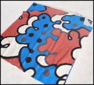 A large Heals of London piece of fabric being designed by Doreen Dyall woven and printed in