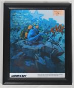 A graffiti urban art print after Bristol Street artist Banksy entitled Without Art We Are Nothing