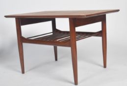 A mid century retro teak wood coffee table by Ib Kofod Larsen for G Plan. Part of the Danish