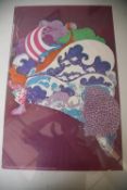 Ivan Ripley - A 1960's Original psychedelic artwork poster having rolling seas with viking ship on