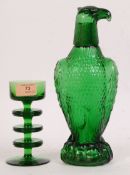 A god Wedgwood green glass candlestick holder in t