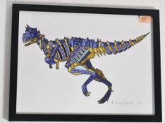 A graffiti urban art print after Bristol Street artist Andy Council entitled Yate Carnotaurus 2013