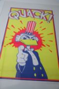 QUACK POSTER - 1967 American anti-war Uncle Sam poster featuring a famous underground image by