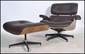 After Charles and Ray Eames for Herman Miller Lounge chair. Originally manufactured for Herman