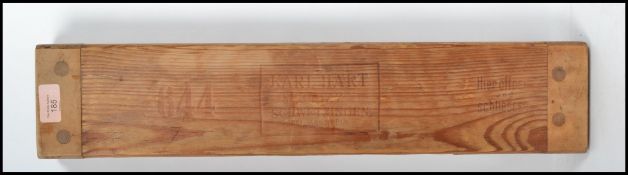 A Karl Hart cigar press being impressed stamp No 34077 Schwetzingen Bei Mannheim. Hinged end with