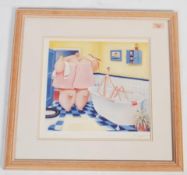 Sarah Jane Szikora  ' Making Waves ' A Framed and glazed limited edition print no 46 / 750 being