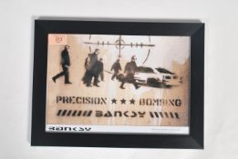 A graffiti urban art stencil print after Bristol Street artist Banksy entitled Precision Bombing
