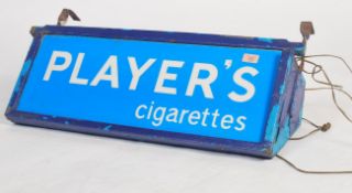 A good mid century Industrial Shop advertising light box sign with painted cast metal frame with